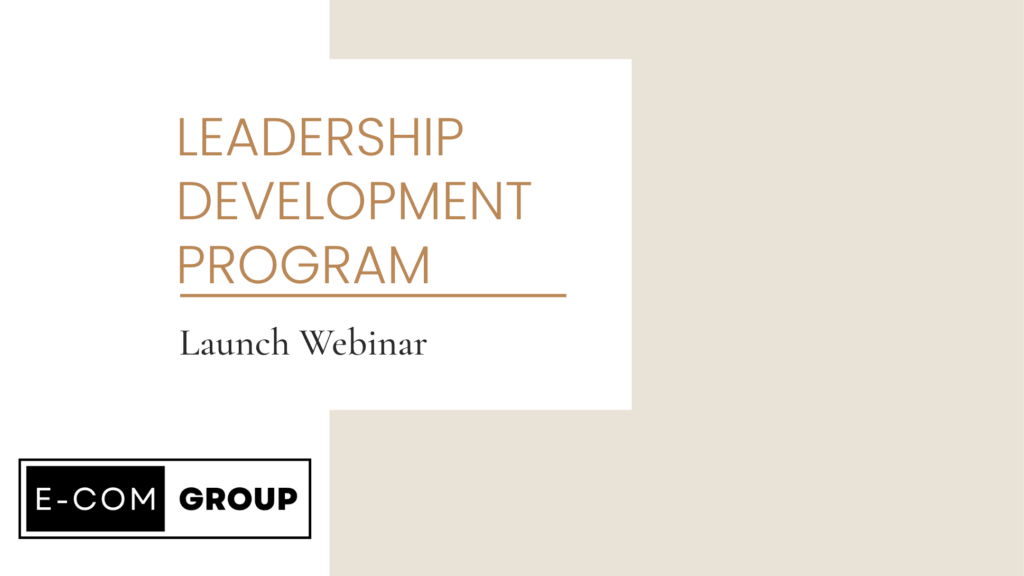 Presentation opener of Leadership Development Program by E-Com Group.