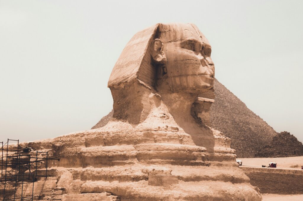 Egyptian Sphinx monument.